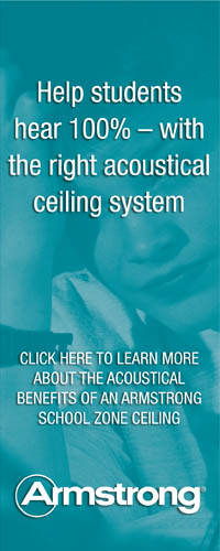 Armstrong, click here to learn more about the acoustical benefits of an armstrong school zone ceiling >