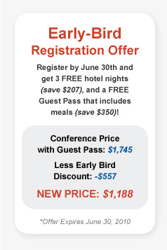 Early-Bird Registration Offer. Register by June 30th.
