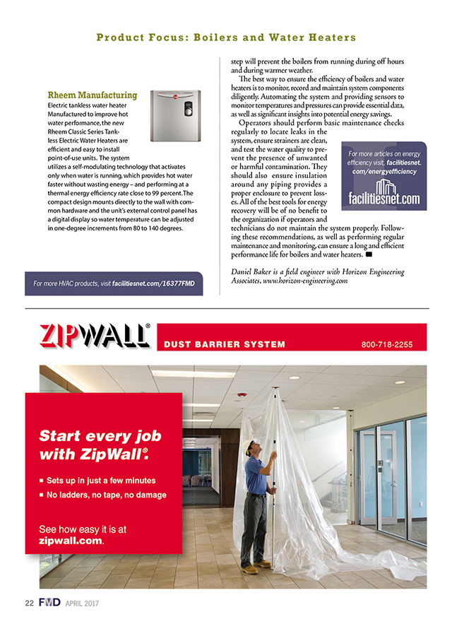Facility Maintenance Decisions Magazine Issue April 2017