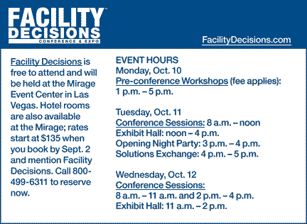 Facility Decisions Timetable