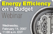 Energy Efficiency on a Budget Webinar