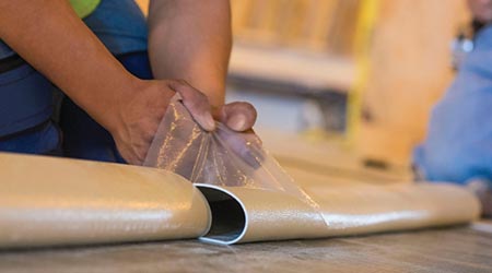 Adhesive Backing Can Cut Installation Time in Half: nora