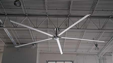 HVLS Fan Has Direct-Drive Motor: Hunter Industrial