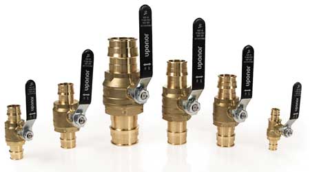 Brass Ball Valves Designed for Radiant, Hydronic Piping Applications: Uponor