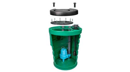 Sewage Basin Simplifies Installation and Service Needs: Little Giant dba Franklin Electric Co. Inc.