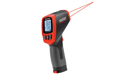 Non-Contact Infrared Thermometer Reads Higher Temperatures: RIDGID