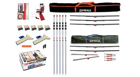 Dust Barrier Toolkit Seals Impacted Area in Minutes: ZipWall