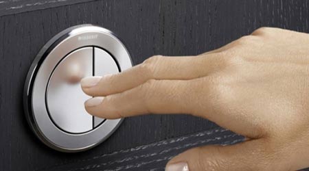 Pneumatic flush buttons: The Geberit Group