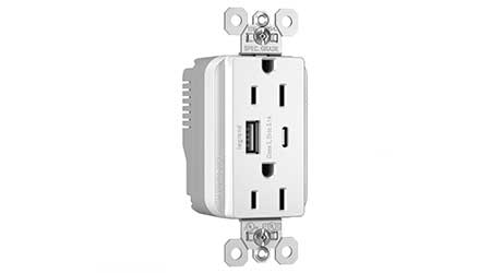 USB charging receptacles: LeGrand