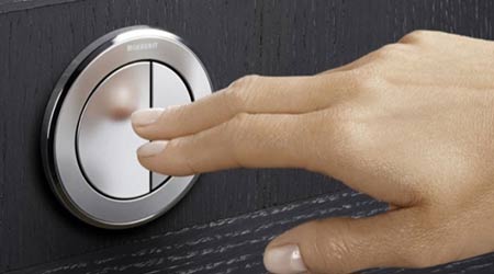 Pneumatic flush buttons: The Geberit Group