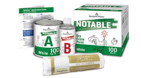 Dry-erase paint: Benjamin Moore