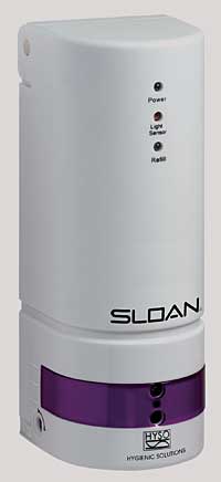 Restroom Door Cleaner Dispenser: Sloan Valve Co.