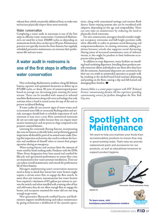 Facility Maintenance Decisions Magazine Issue February 2023