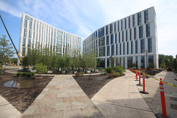 Radiant heating/cooling in dorm rooms at University of Chicago Campus North Residential Commons helps to improve building energy efficiency and enhance comfort