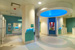 At the Field Museum in Chicago, restrooms feature cloud paintings on the
ceiling and display cases with materials from the gift shop.
