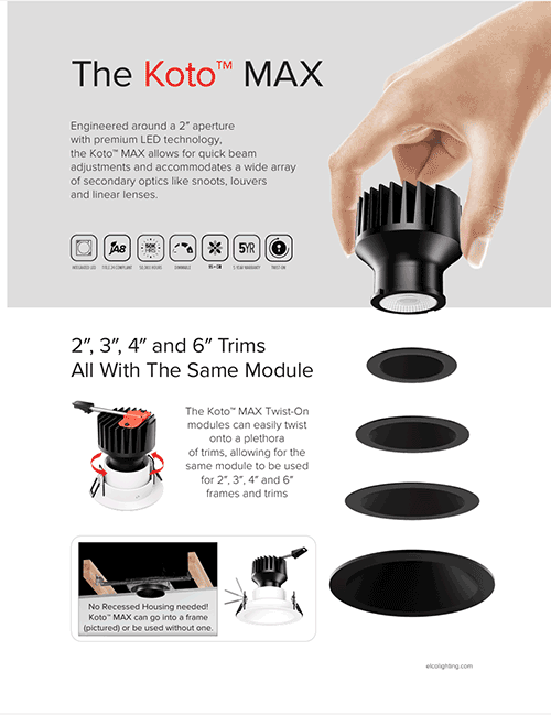 Koto MAX by Elco Lighting